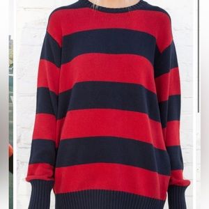 Brandy melville brianna striped sweater red and blue